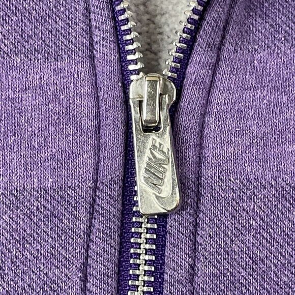 Nike Sportswear Full Zip Hoodie Sweatshirt Jacket Women’s LG Striped Purple - Picture 8 of 10